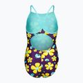 Strój pływacki jednoczęściowy dziecięcy arena Spring Lightdrop Back plum multi/water 2