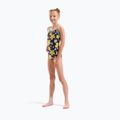Strój pływacki jednoczęściowy dziecięcy arena Spring Lightdrop Back plum multi/water 6