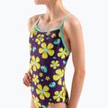 Strój pływacki jednoczęściowy dziecięcy arena Spring Lightdrop Back plum multi/water 8