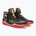 Buty bokserskie Venum Elite Wrestling black/gold/red 4