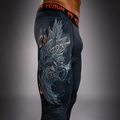 Legginsy treningowe męskie Venum Thunder Dragon Spats Black/Grey/Copper 5
