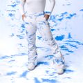 Spodnie snowboardowe damskie ROXY Chloe Kim azure blue clouds 9