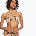 Góra od stroju kąpielowego ROXY Printed Beach Classics Halter anthracite palm song s 5