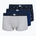Bokserki męskie Lacoste 5H1288 3 pary navy blue/silver chine/methylene