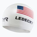 Czepek pływacki TYR Ledecky Silicone white 3