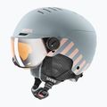 Kask narciarski dziecięcy UVEX Rocket Visor Jr rhino/blush matt/mirror silver/lasergold lite 10