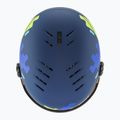 Kask narciarski dziecięcy UVEX Rocket Visor Jr blue puzzle matt/mirror blue/smoke 14