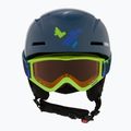Kask narciarski dziecięcy UVEX Viti Set + gogle Speedy Pro blue puzzle/lasergold lite 2