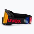 Gogle narciarskie UVEX Athletic FM black matt/mirror red orange clear 4