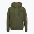 Bluza męska Alpha Industries Red Stripe Hoodie dark green