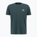 Koszulka męska Alpha Industries Basic Small Logo navy green 4