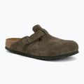 Klapki BIRKENSTOCK Boston Suede Leather thyme