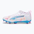 Buty piłkarskie dziecięce PUMA Ultra 5 Match Vol. Up FG/AG Jr puma white/luminous blue 9