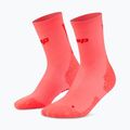 Skarpety damskie CEP Ultralight Mid Cut 4.0 neon coral/red