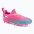 Buty piłkarskie dziecięce PUMA Future 9 Match LL FG/AG Jr poison pink/puma wht/sun stream/bright aqua/puma blk