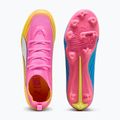Buty piłkarskie dziecięce PUMA Ultra 6 Pro Jr FG/AG poison pink/puma wht/sunstream/bright aqua/puma blk 10