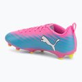 Buty piłkarskie dziecięce PUMA Ultra 6 Play FG/AG Jr poison pink/puma wht/sun stream/bright aqua/puma blk 3