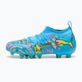 Buty piłkarskie dziecięce PUMA Future 9 Match Advanced Level FG/AG Jr puma white/blue glimmer/pink glimmer/yellow alert 8