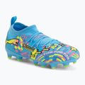 Buty piłkarskie dziecięce PUMA Future 9 Match Advanced Level FG/AG Jr puma white/blue glimmer/pink glimmer/yellow alert