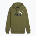 Bluza męska PUMA Essentials+ Two-Tone Big Logo Hoodie TR olive green 5