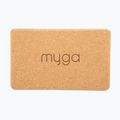 Kostka do jogi Myga Cork Block brązowy