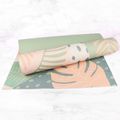 Zestaw do jogi Myga Palm Yoga Set mata + klocek + pasek zielony 6