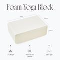 Kostka do jogi Myga Foam Block do jogi cream 2