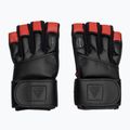 Rękawiczki treningowe RDX L4 Finger Weightlifting Leather red/black 2