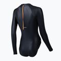 Strój pływacki jednoczęściowy damski ZONE3 OWS Ti+ Thermal High Neck LS black 2