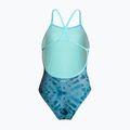 Strój pływacki jednoczęściowy damski ZONE3 Strap Back teal tie dye 2