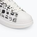 Buty damskie KARL LAGERFELD Kapri Twin Nft Graffiti white leather w/black 7