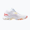 Buty do siatkówki damskie Mizuno Wave Lightning Z8 Mid white/calypso coral/pale banan 9