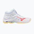 Buty do siatkówki damskie Mizuno Wave Voltage 2 Mid white/calypso coral/pale banan 8
