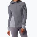 Kurtka do biegania damska Mizuno Active Warm Hybrid Full Zip Hooded quicksilver