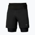 Spodenki do biegania męskie Mizuno Trail Multipocket 2in1 black