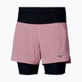 Spodenki do bieganie damskie Mizuno Trail Multipocket 2in1 rose elegance