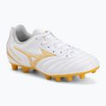 Buty piłkarskie dziecięce Mizuno Monarcida Neo III Select FG white/mp gold