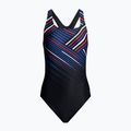 Strój pływacki jednoczęściowy damski Speedo Digital Printed Medalist black/fed red/chroma blue/white