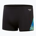 Bokserki pływackie męskie Speedo Allover Digital V-Cut Aquashort black/true cobalt