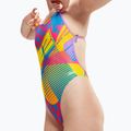Strój pływacki jednoczęściowy damski Speedo Allover Digital Vback flare pink/bit lime/sweet purple/bolt 8
