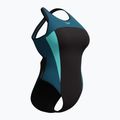 Strój pływacki jednoczęściowy damski Speedo High Neck Splice Cross Back dark teal 7