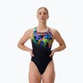 Strój pływacki jednoczęściowy Speedo Placement Printed Powerback static volta/anthracite