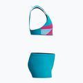 Strój pływacki dwuczęściowy dziecięcy Speedo Hyperboom Butterfly Back mayan blue/margarita pink 4