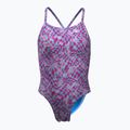 Strój pływacki jednoczęściowy dziecięcy Nike Hydrastrong Charms Multi Print Lace Up Back blue 6