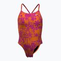 Strój pływacki jednoczęściowy dziecięcy Nike Hydrastrong Charms Multi Print Lace Up Back orange 6