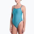 Strój pływacki jednoczęściowy damski Nike Ocean Bound Ripple Texture Square Neck bleached turquoise