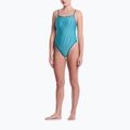 Strój pływacki jednoczęściowy damski Nike Ocean Bound Ripple Texture Square Neck bleached turquoise 2
