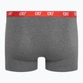 Bokserki męskie CR7 Basic Trunk 3 pary grey melange/ red/ navy 3