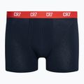 Bokserki męskie CR7 Basic Trunk 3 pary grey melange/ red/ navy 8