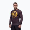 Rashguard longsleeve męski Pitbull Rashguard Logo Palms brown